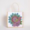 4 Pack Mandala Flowers Butterfly Diamond Painting Dots Art Kits Canvas Tote Bags Boho 5D DIY Handbags Handmade Gifts Reusable Shopping Bags with Handles for Women Adults Work